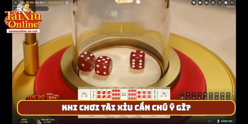 Khi chơi tài xỉu cần chú ý gì?