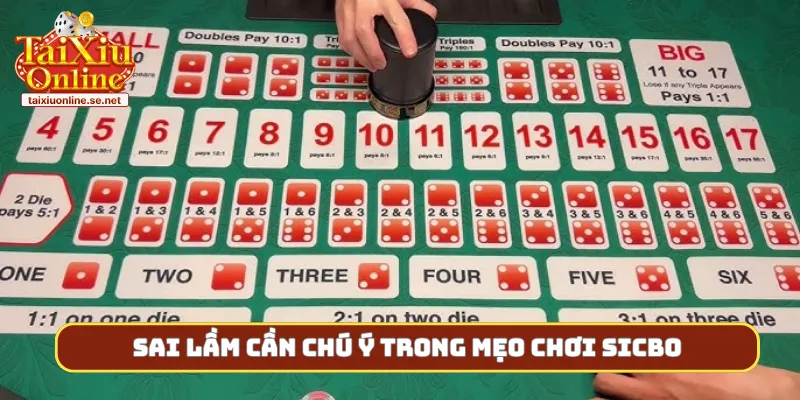 Sai lầm cần chú ý trong mẹo chơi sicbo